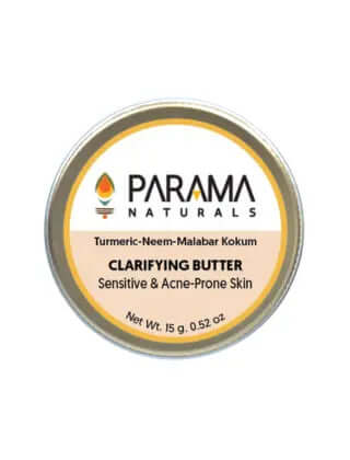 Parama Naturals Clarifying Butter, Sensitive  Skin, Acne-Prone Skin, Turmeric  , Neem, Malabar Kokum, Under Eye Cream, Dark Circle, Wrinkles, Body Butter
